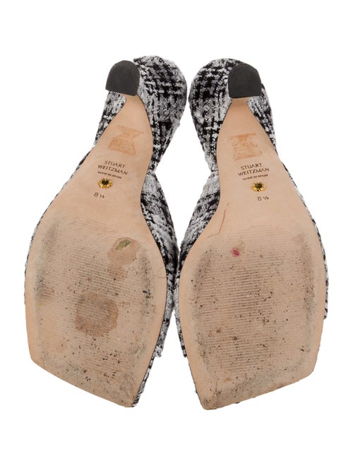 Stuart Weitzman Tweed Tweed Pattern Slides
