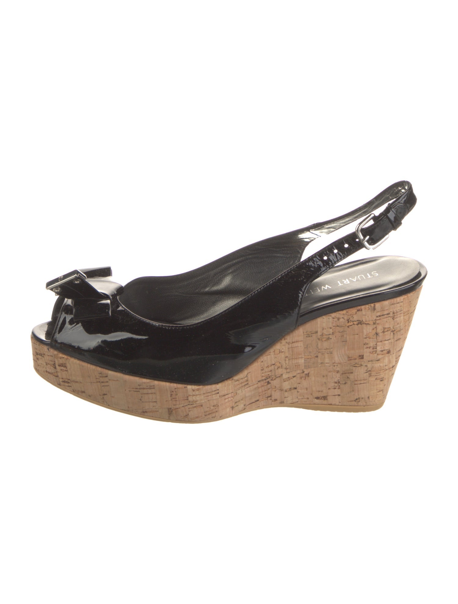 Stuart Weitzman Patent Leather Slingback Pumps