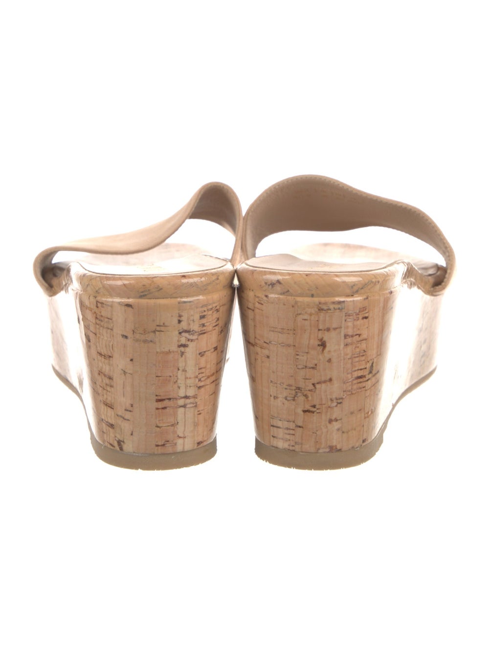 Stuart Weitzman Suede Slides Neutrals Platform - image 4