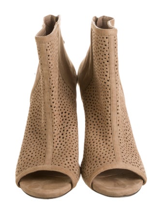 Stuart Weitzman Suede Patterned Boots