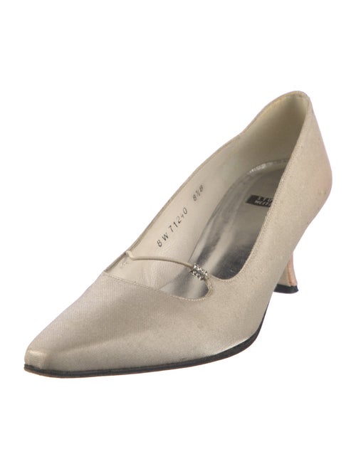 Stuart Weitzman Satin Bow Accents Pumps