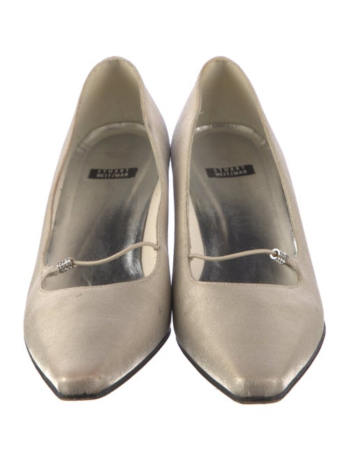 Stuart Weitzman Satin Bow Accents Pumps