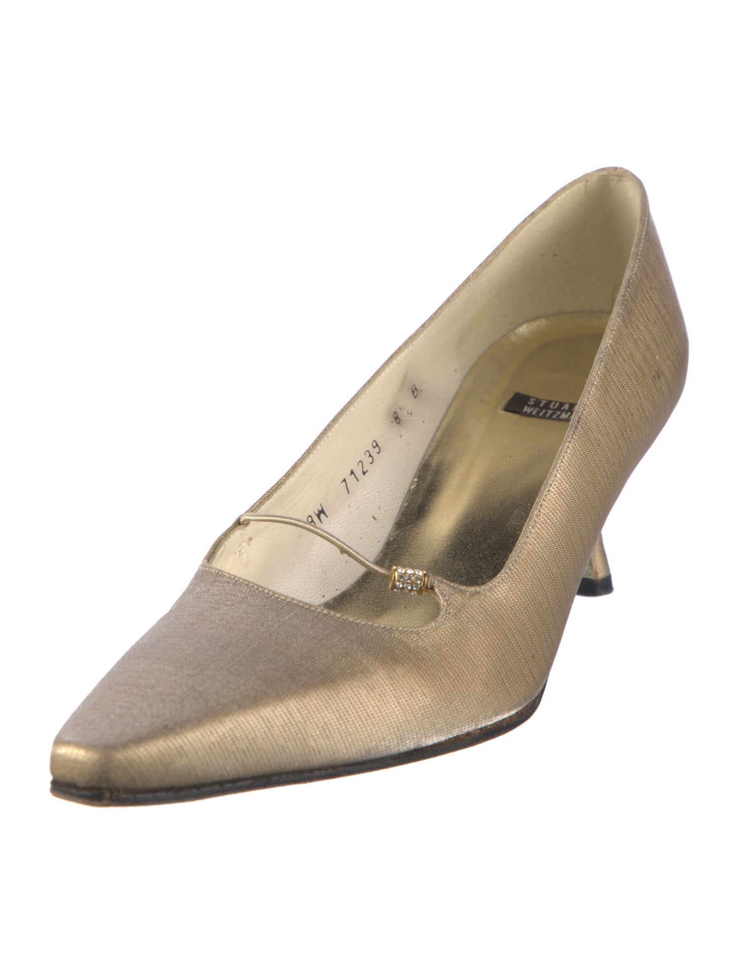 Stuart Weitzman Vintage Crystal Embellishments Pumps