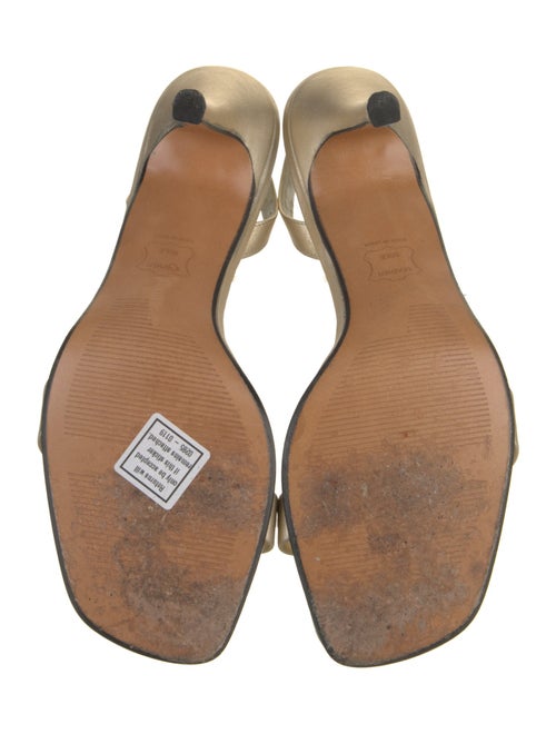 Stuart Weitzman Leather Crystal Embellishments Slingback Sandals