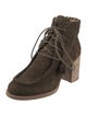 Stuart Weitzman Suede Printed Lace-Up Boots