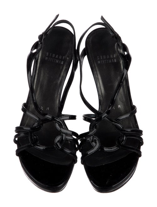Stuart Weitzman Patent Leather Slingback Sandals