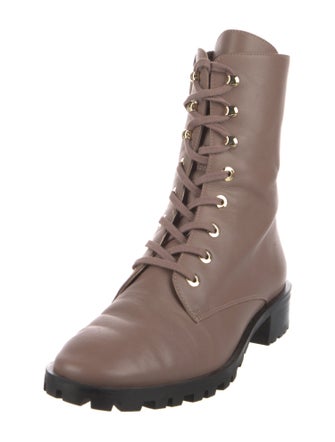 Stuart Weitzman Leather Combat Boots