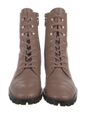 Stuart Weitzman Leather Combat Boots