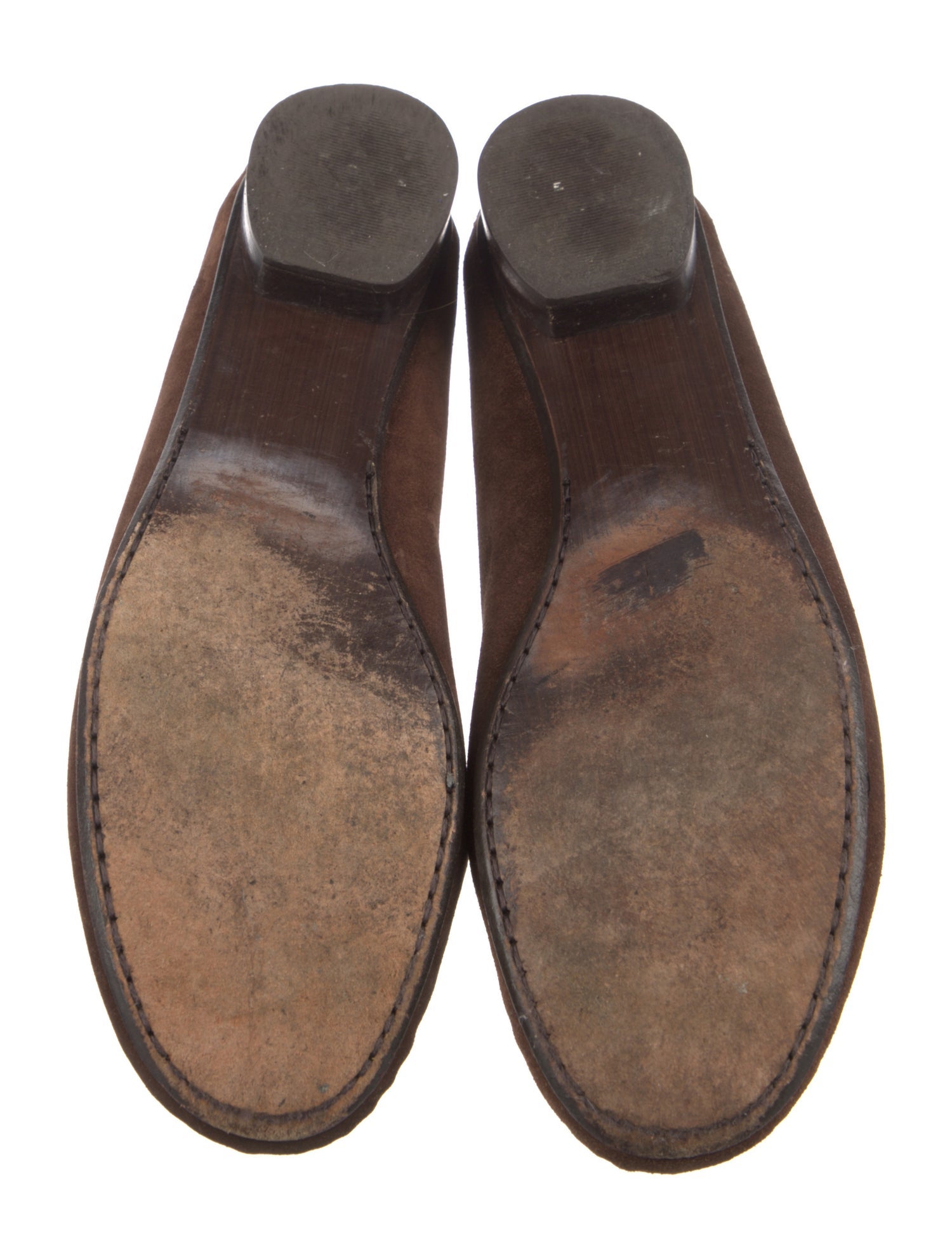 Stuart Weitzman Suede Crystal Embellishments Loafers