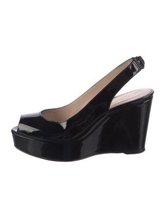 Stuart Weitzman Patent Leather Slingback Pumps