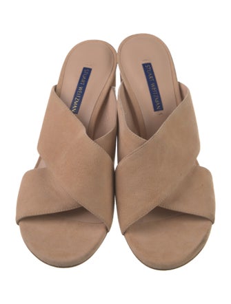 Stuart Weitzman Suede Slides