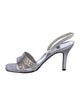 Stuart Weitzman Satin Crystal Embellishments Slingback Sandals