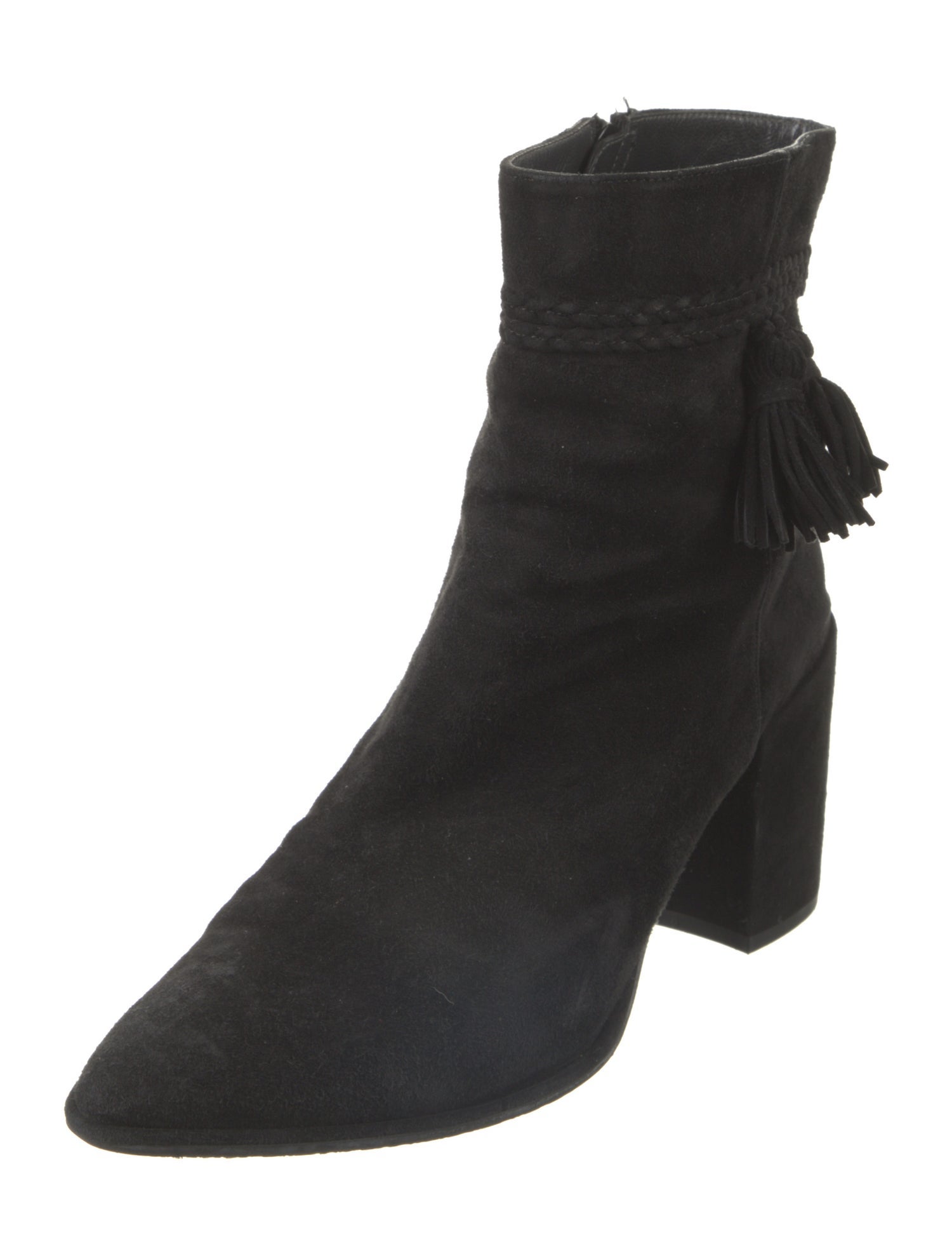 Stuart Weitzman Suede Tassel Accents Boots