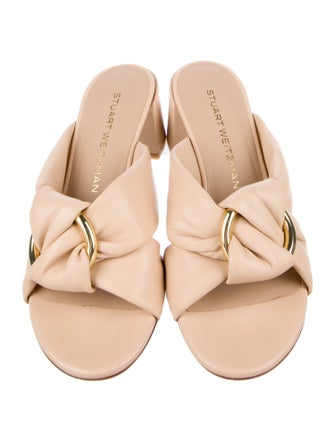 Stuart Weitzman Leather Slides