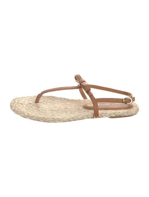 Stuart Weitzman Raffia Bow Accents Espadrilles