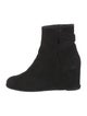 Stuart Weitzman Suede Cutout Accent Sock Boots
