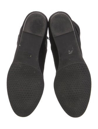 Stuart Weitzman Suede Cutout Accent Sock Boots