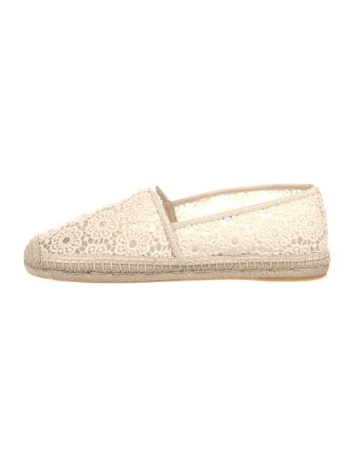 Stuart Weitzman Lace Pattern Mesh Accents Espadrilles