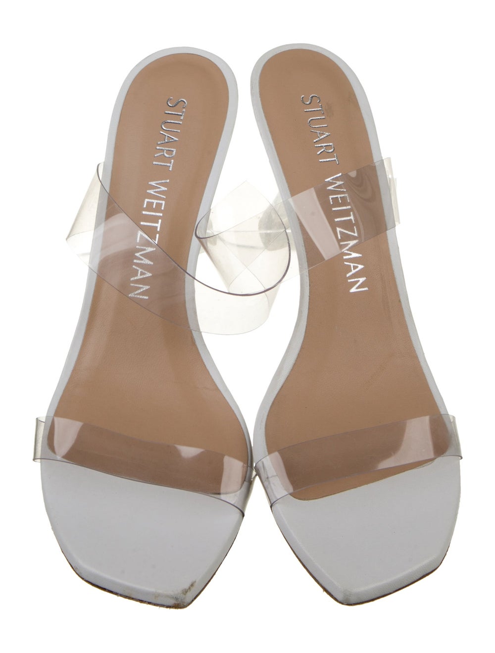 Stuart Weitzman Slides White Printed - image 3