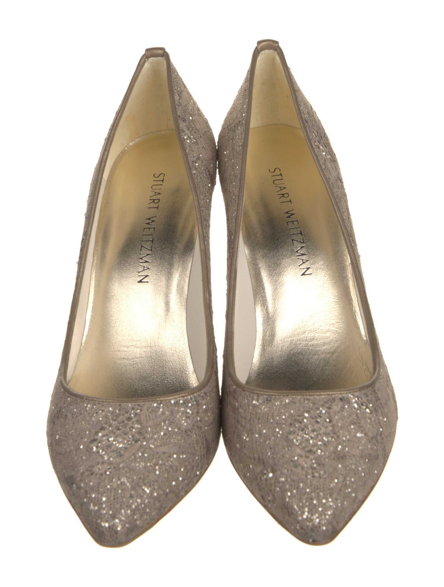 Stuart Weitzman Glitter Glitter Accents Pumps