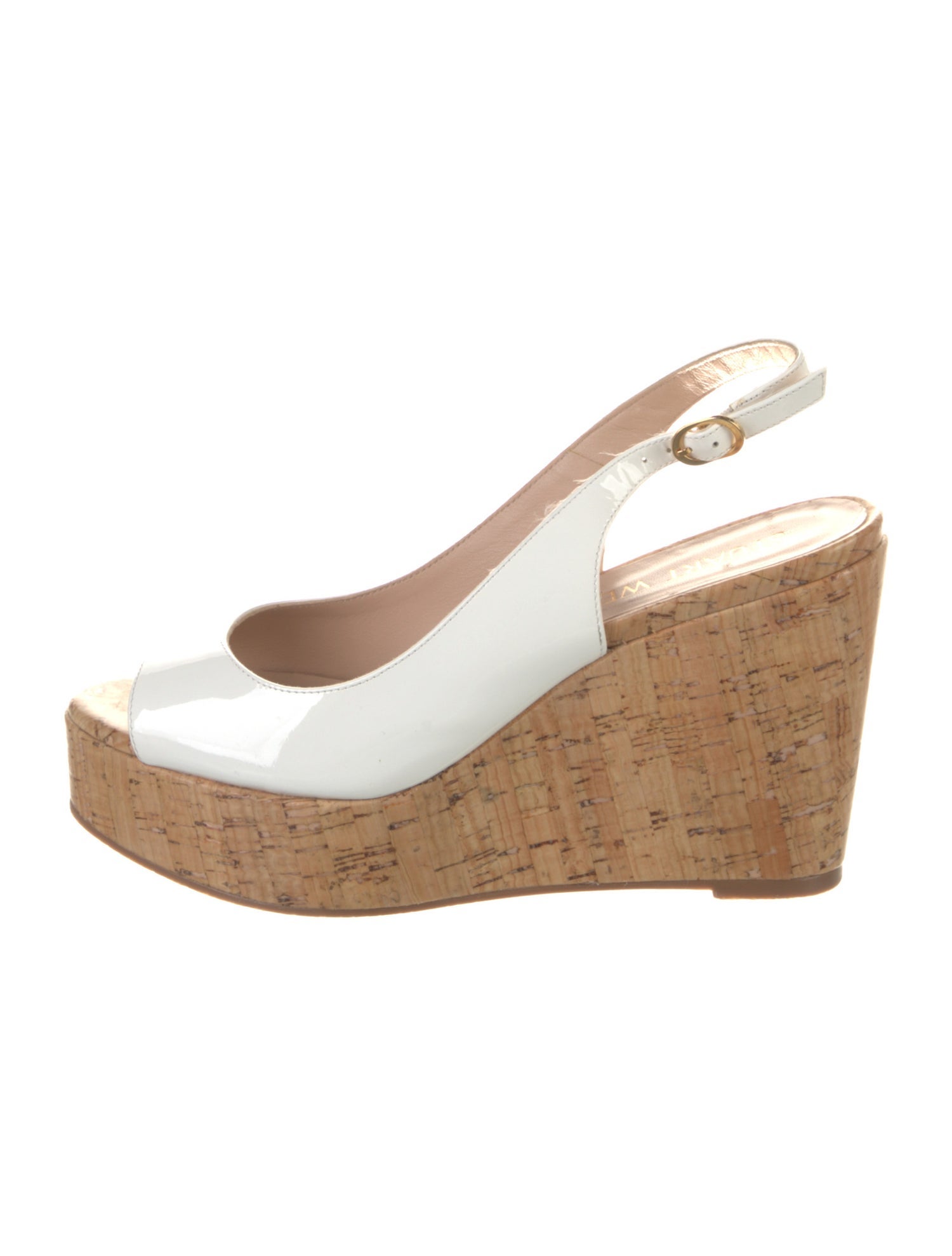 Stuart Weitzman Patent Leather Slingback Sandals