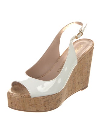 Stuart Weitzman Patent Leather Slingback Sandals