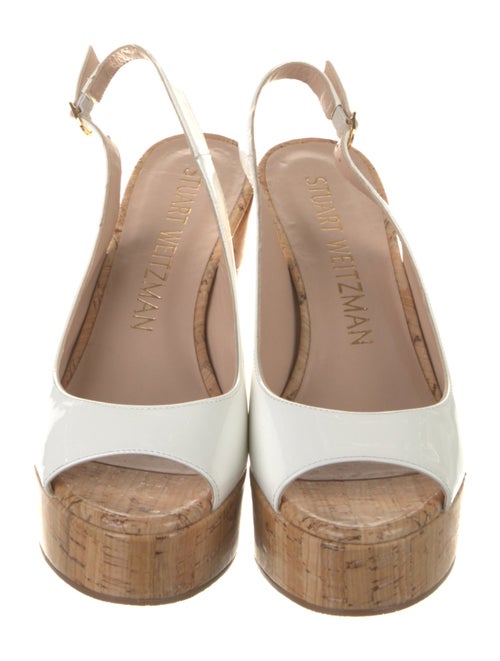 Stuart Weitzman Patent Leather Slingback Sandals
