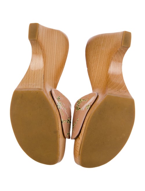 Stuart Weitzman Patent Leather Bow Accents Slides