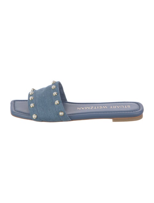 Stuart Weitzman Denim Slides