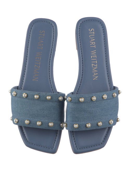 Stuart Weitzman Denim Slides