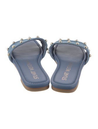 Stuart Weitzman Denim Slides