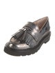 Stuart Weitzman Patent Leather Tassel Accents Loafers