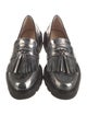 Stuart Weitzman Patent Leather Tassel Accents Loafers