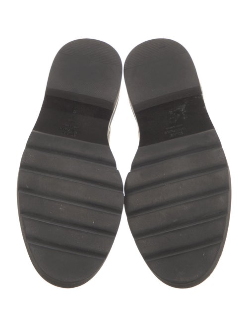 Stuart Weitzman Patent Leather Tassel Accents Loafers