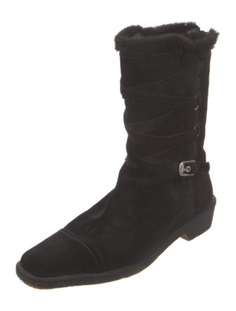 Stuart Weitzman Suede Lace-Up Boots