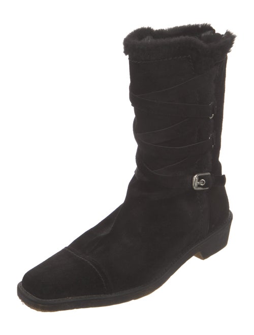 Stuart Weitzman Suede Lace-Up Boots
