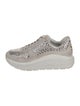 Stuart Weitzman Suede Crystal Embellishments Sneakers