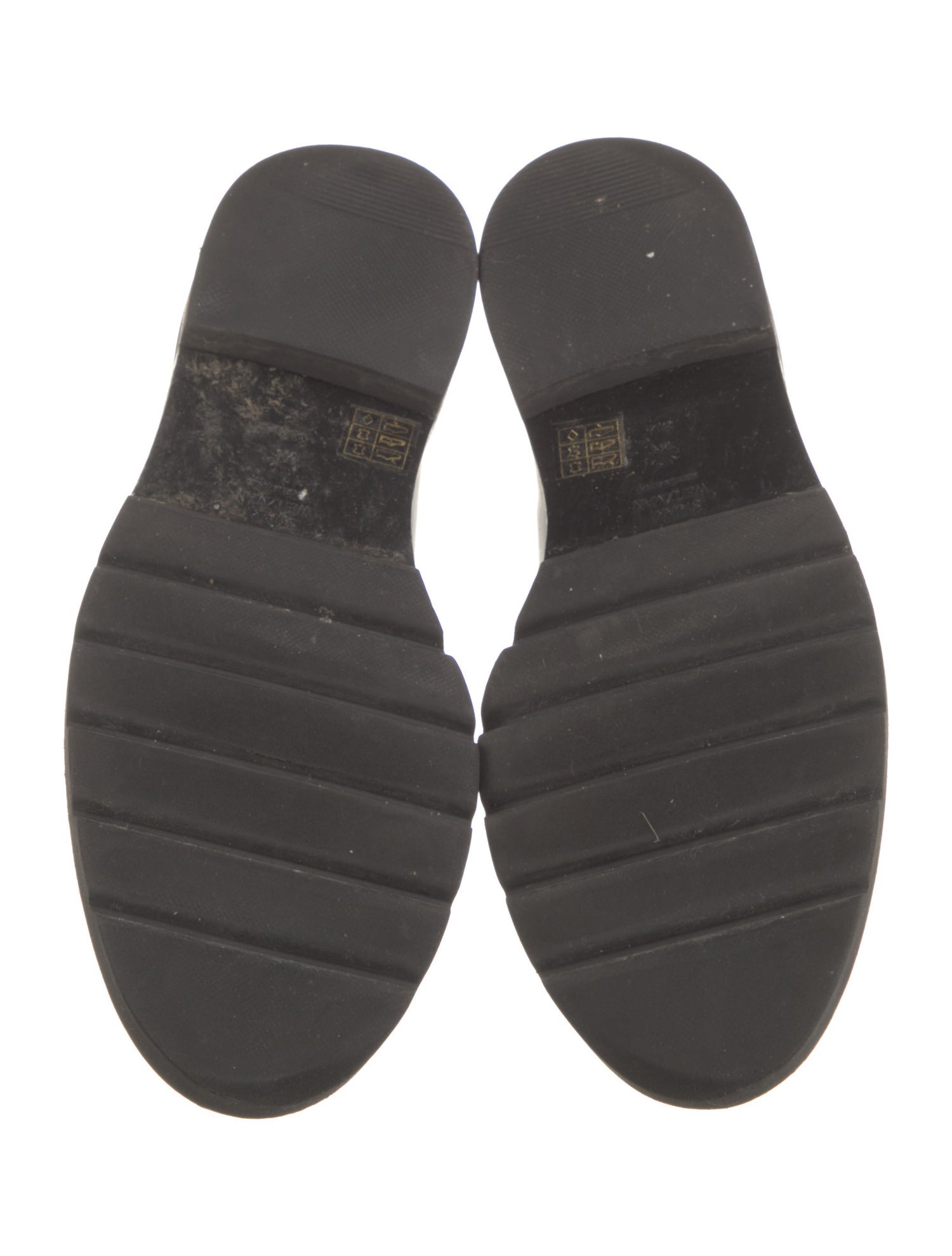 Stuart Weitzman Patent Leather Studded Accents Loafers