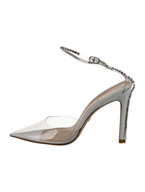 Stuart Weitzman PVC Crystal Embellishments D'Orsay Pumps