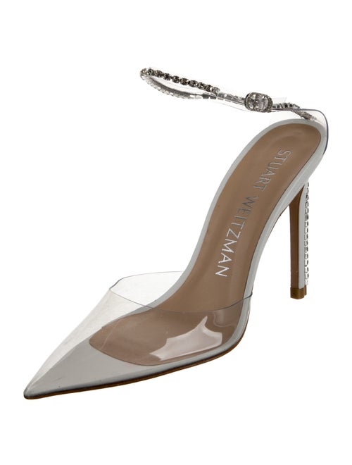 Stuart Weitzman PVC Crystal Embellishments D'Orsay Pumps