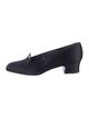 Stuart Weitzman Suede Chain-Link Accents Loafers