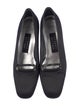 Stuart Weitzman Suede Chain-Link Accents Loafers