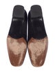 Stuart Weitzman Suede Chain-Link Accents Loafers
