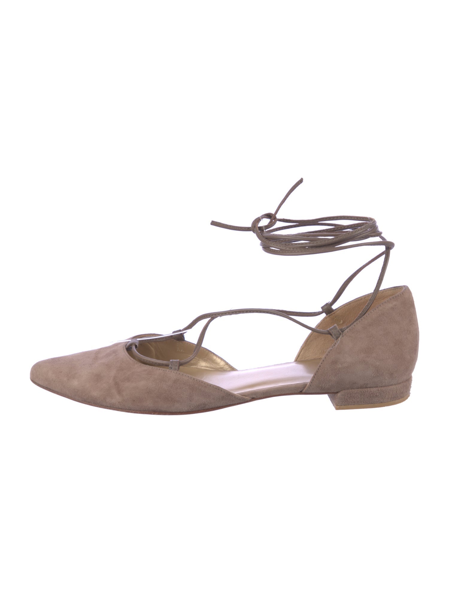 Stuart Weitzman Suede D'Orsay Flats