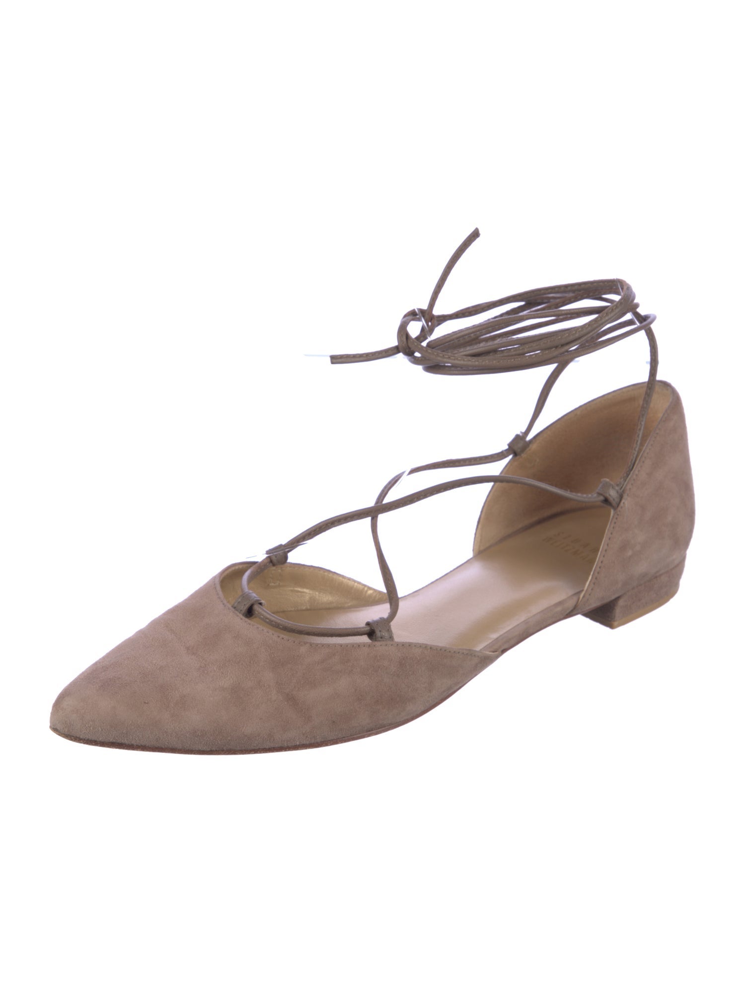 Stuart Weitzman Suede D'Orsay Flats