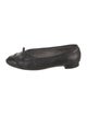 Stuart Weitzman Leather Bow Accents Ballet Flats