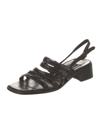 Stuart Weitzman Leather Slingback Sandals