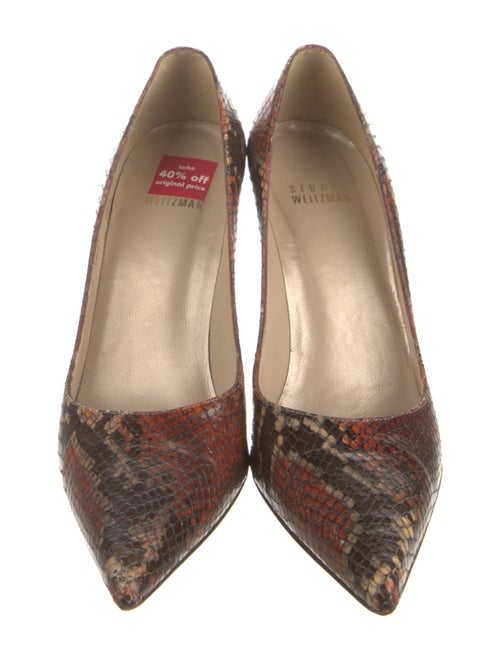 Stuart Weitzman Leather Animal Print Pumps