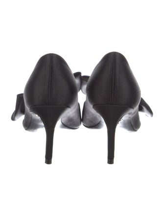 Stuart Weitzman Satin Bow Accents Pumps