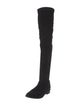 Stuart Weitzman Suede Bow Accents Sock Boots
